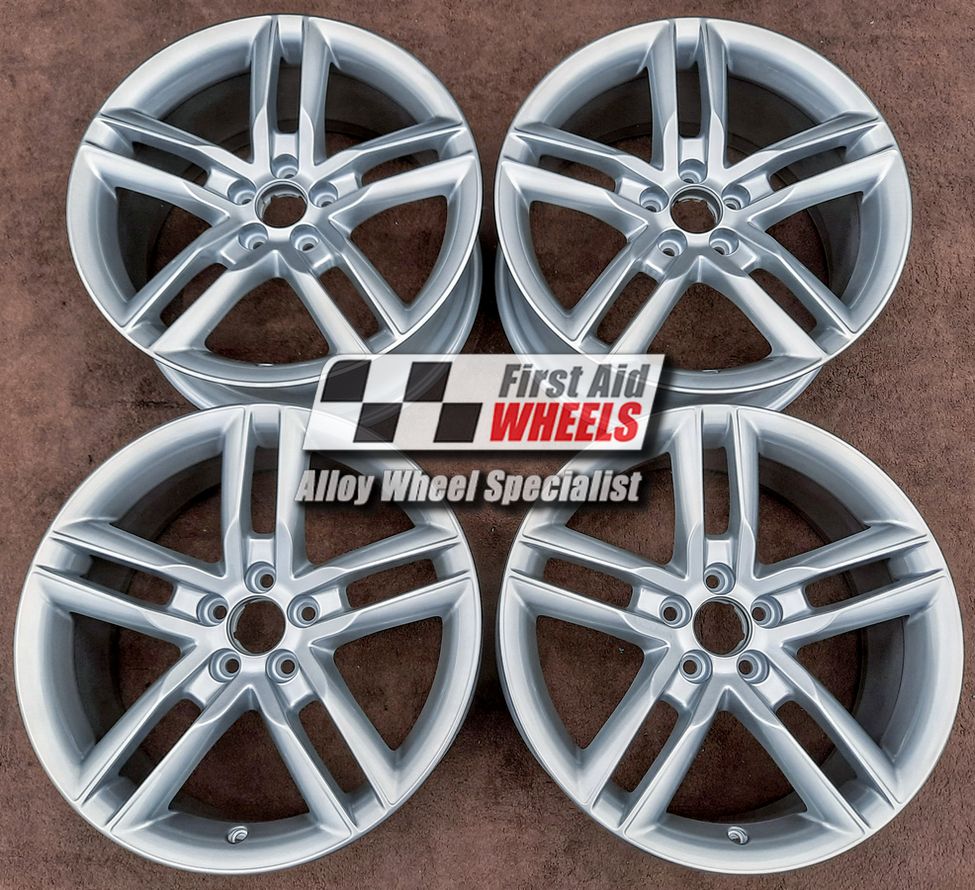 R580S EXCHANGE SERVICE - AUDI A1 4x17" GENUINE 5 TWIN SPOKE SILVER ALLOY WHEELS