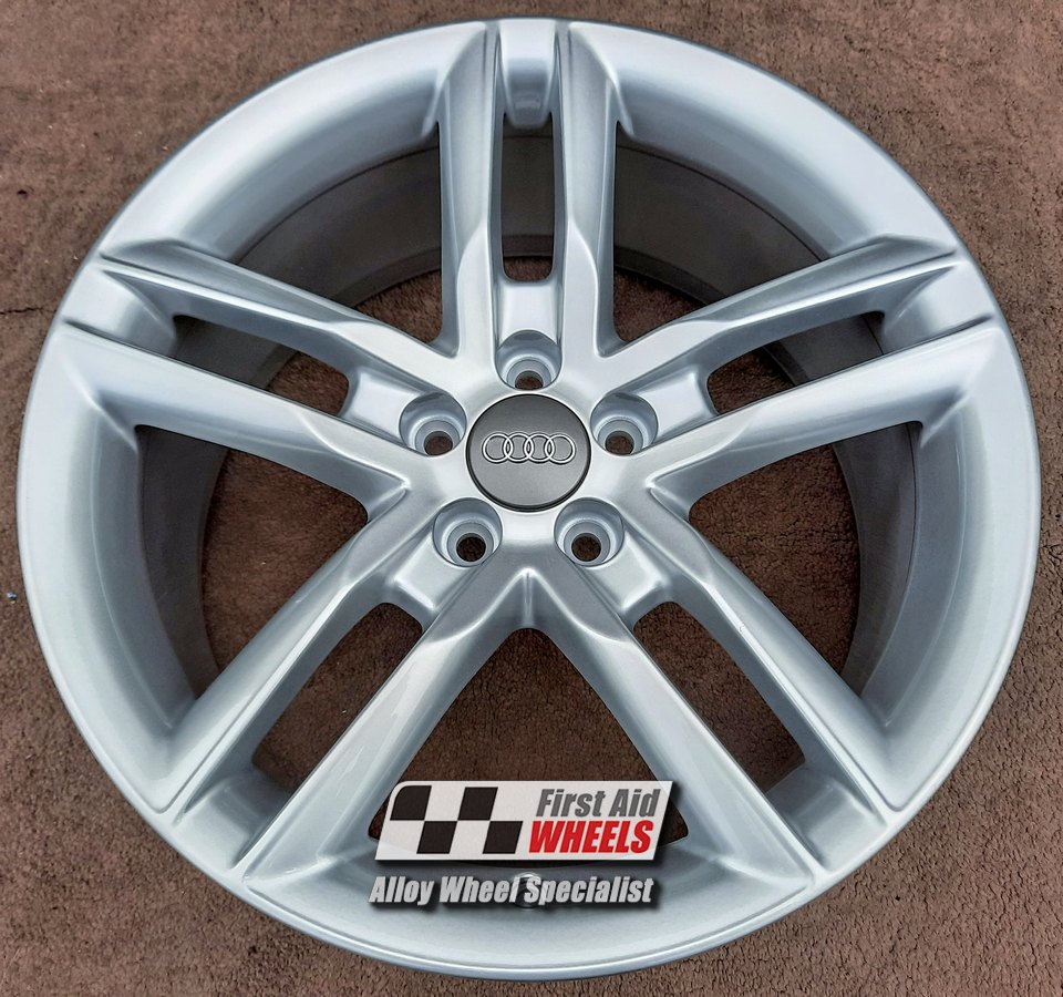 R580S EXCHANGE SERVICE - AUDI A1 4x17" GENUINE 5 TWIN SPOKE SILVER ALLOY WHEELS