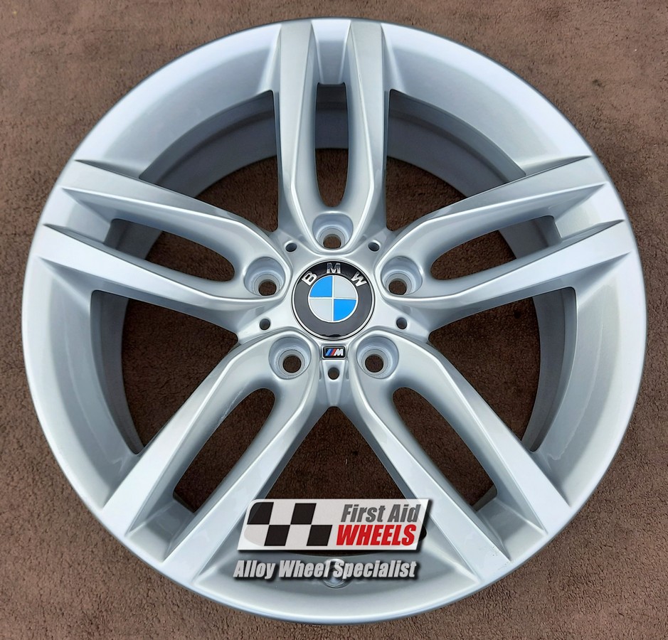 R579S EXCHANGE SERVICE - BMW 1 2 SERIES 4x18" GENUINE STYLE 461M SILVER ALLOY WHEELS