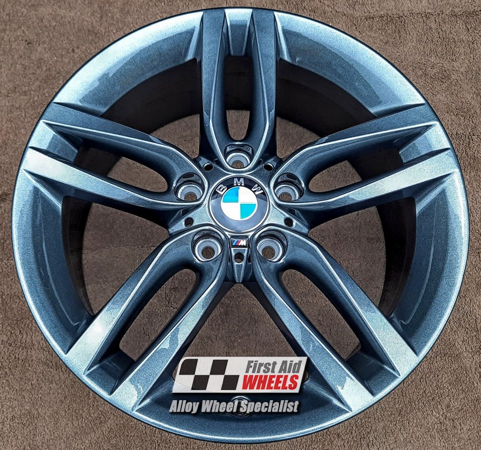 R579LS EXCHANGE SERVICE - BMW 1 2 SERIES 4x18" GENUINE STYLE 461M LOTUS SPARKLE ALLOY WHEELS