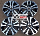 R573DCB EXCHANGE SERVICE - BMW 1 2 SERIES 4x17" GENUINE STYLE 655 GLOSS BLACK DIAMOND CUT ALLOY WHEELS