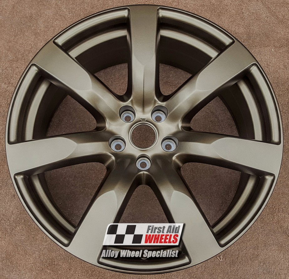 R565AB EXCHANGE SERVICE - NISSAN GTR R35 4x20" GENUINE RAYS 7 SPOKE ANODIC BRONZE ALLOY WHEELS