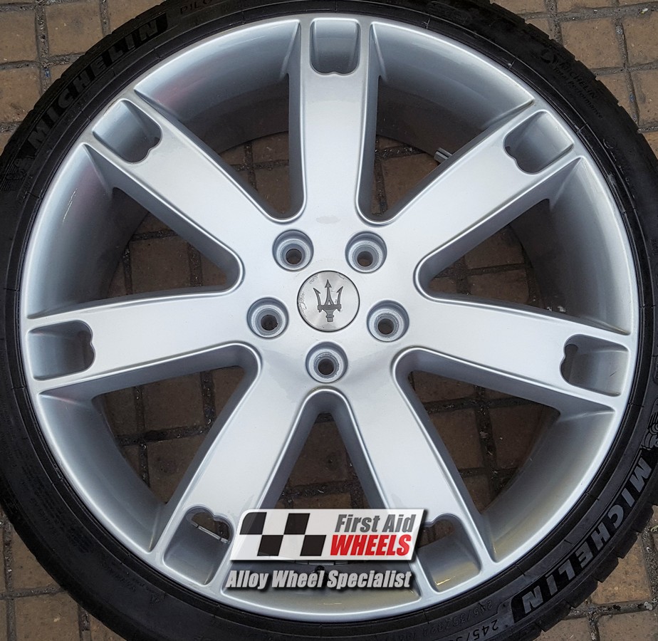 R562S EXCHANGE SERVICE - MASERATI QUATTROPORTE 4x20" GENUINE 7 SPOKE ALLOY WHEELS