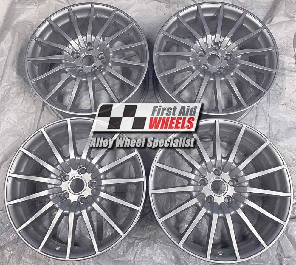 R553DCG EXCHANGE SERVICE - ASTON MARTIN DB9 VANTAGE 4x19" GENUINE 15 SPOKE SILVER ALLOY WHEELS