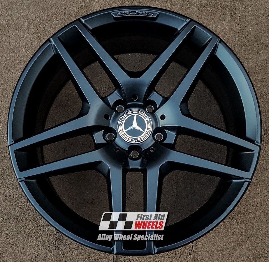 R551SB EXCHANGE SERVICE - MERCEDES S CLASS 4x19" GENUINE AMG SATIN BLACK ALLOY WHEELS