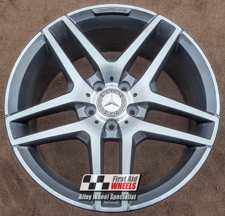 R551DCG EXCHANGE SERVICE - MERCEDES S CLASS 4x19" GENUINE AMG GREY DIAMOND CUT ALLOY WHEELS