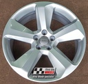 R547S EXCHANGE SERVICE - AUDI Q5 8R 4x19" GENUINE 5 SPOKE SILVER ALLOY WHEELS