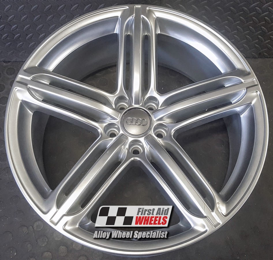 R531S EXCHANGE SERVICE - AUDI Q5 8R 4x20" GENUINE SEGMENT SPOKE SILVER ALLOY WHEELS