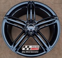 R531GB EXCHANGE SERVICE - AUDI Q5 8R 4x20" GENUINE SEGMENT SPOKE GLOSS BLACK ALLOY WHEELS