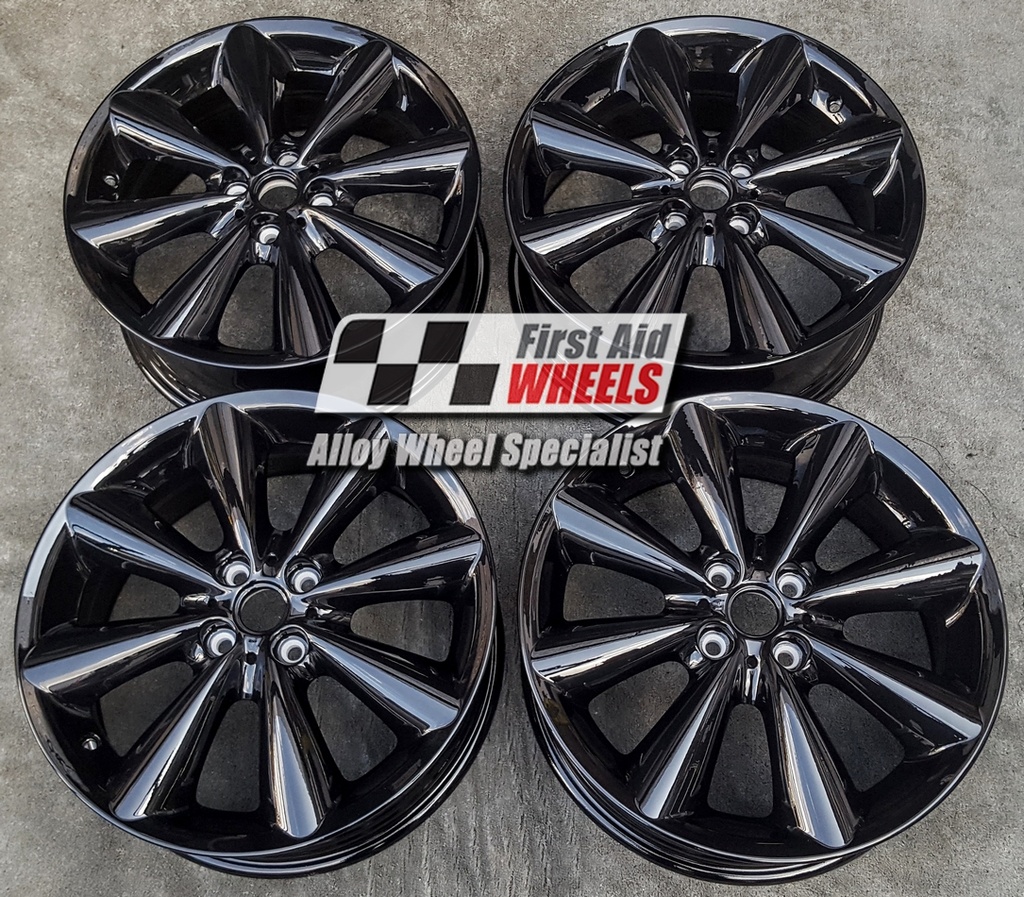 R530GB EXCHANGE SERVICE - MINI COOPER S 4x17" GENUINE R121 CONICAL GLOSS BLACK ALLOY WHEELS