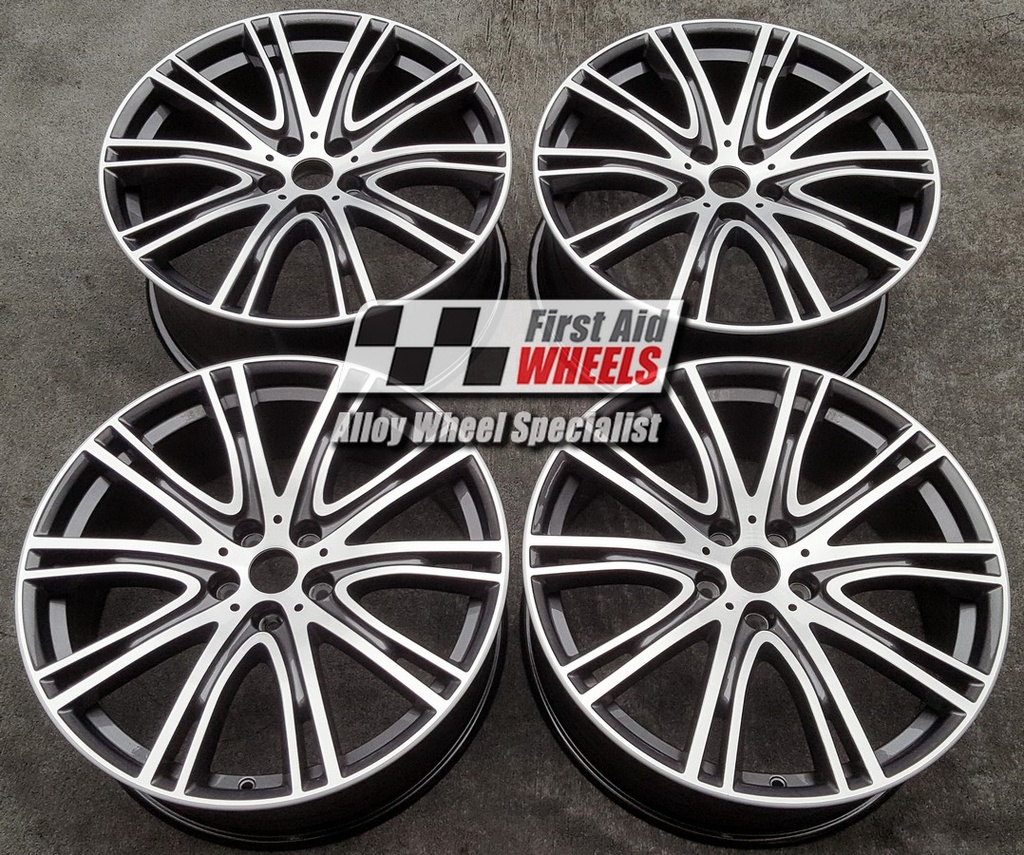 R517BGD EXCHANGE SERVICE - BMW 5 SERIES G30 4x20" GENUINE STYLE 759 GLOSS BLACK DIAMOND RIM ALLOY WHEELS