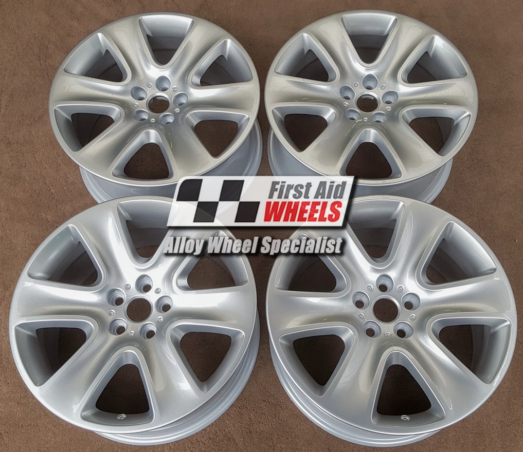 R515S EXCHANGE SERVICE - JAGUAR XF 4x18" GENUINE CYGNUS SILVER ALLOY WHEELS