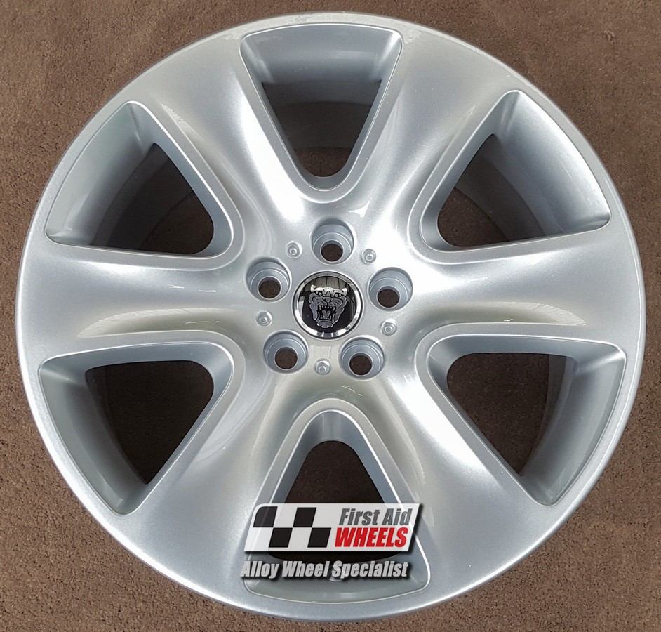 R515S EXCHANGE SERVICE - JAGUAR XF 4x18" GENUINE CYGNUS SILVER ALLOY WHEELS