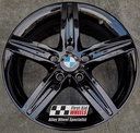 R498GB EXCHANGE SERVICE - BMW 1 2 SERIES 4x17" GENUINE STYLE 379 GLOSS BLACK ALLOY WHEELS