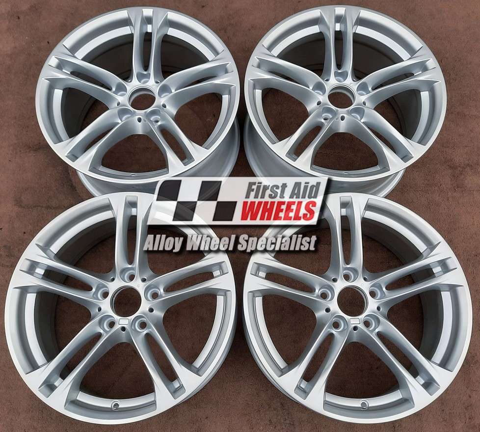 R488S EXCHANGE SERVICE - BMW 5 6 SERIES 4x18" GENUINE STYLE 613M SILVER ALLOY WHEELS