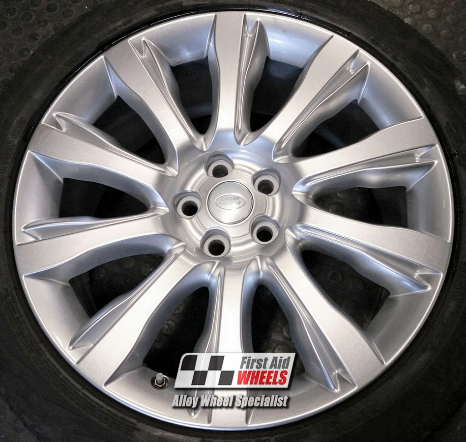 R484S EXCHANGE SERVICE - RANGE ROVER L405 4x21" GENUINE STYLE 5 SILVER ALLOY WHEELS