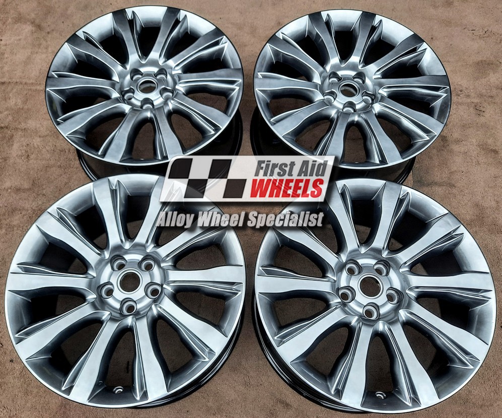 R484SC EXCHANGE SERVICE - RANGE ROVER L405 4x21" GENUINE STYLE 5 SHADOW CHROME ALLOY WHEELS