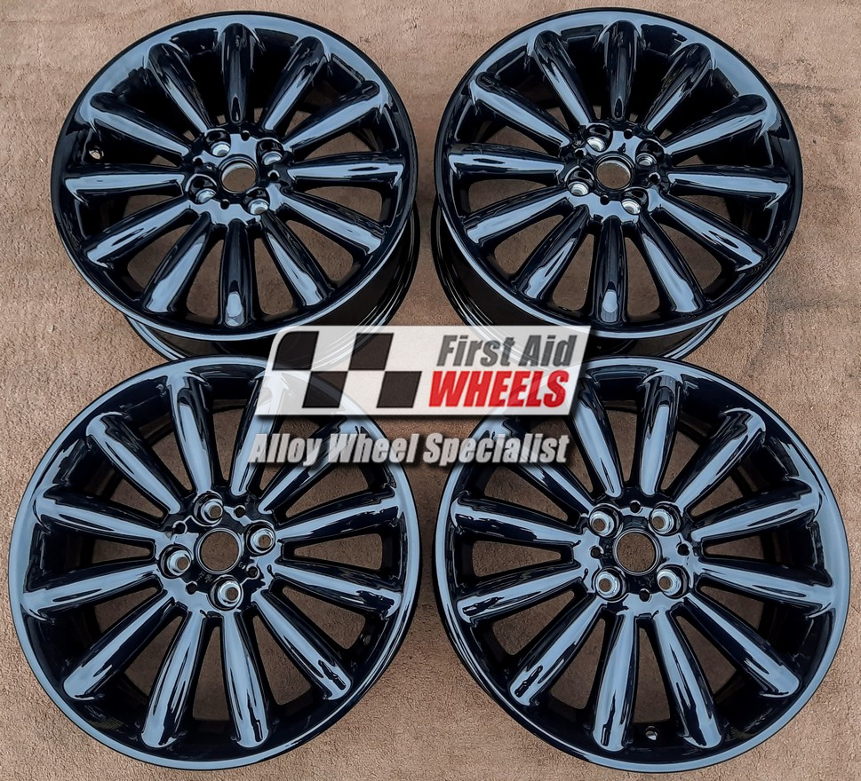 R483GB EXCHANGE SERVICE - MINI COOPER S 4x17" GENUINE R116 GLOSS BLACK ALLOY WHEELS