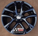 R471GB EXCHANGE SERVICE - VW SCIROCCO 4x17" GENUINE DONINGTON GLOSS BLACK ALLOY WHEELS