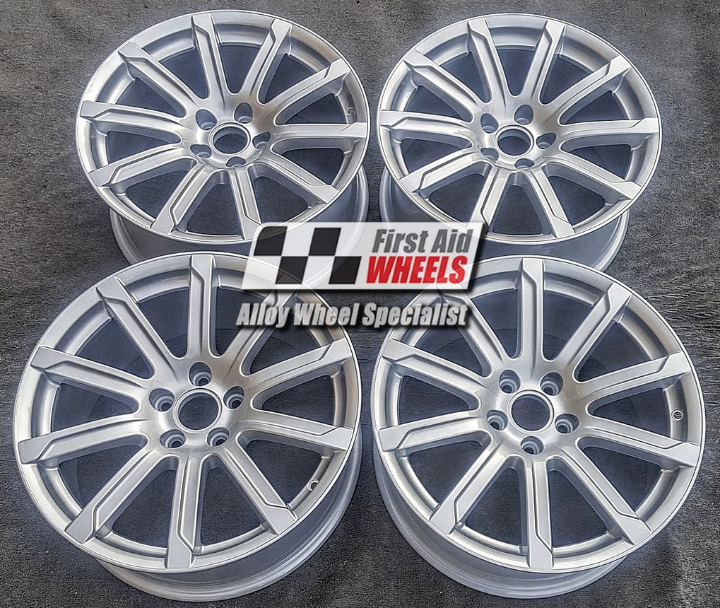 R459S EXCHANGE SERVICE - AUDI A5 4x18" GENUINE 10 SPOKE SILVER ALLOY WHEELS