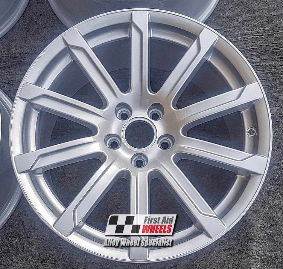 R459S EXCHANGE SERVICE - AUDI A5 4x18" GENUINE 10 SPOKE SILVER ALLOY WHEELS