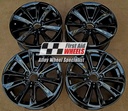 R456GB EXCHANGE SERVICE - BMW 5 SERIES 4x17" GENUINE STYLE 236 GLOSS BLACK ALLOY WHEELS