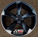 R449DBS EXCHANGE SERVICE - AUDI A5 8T S5 4x19" GENUINE ROTOR SATIN BLACK DIAMOND CUT ALLOY WHEELS