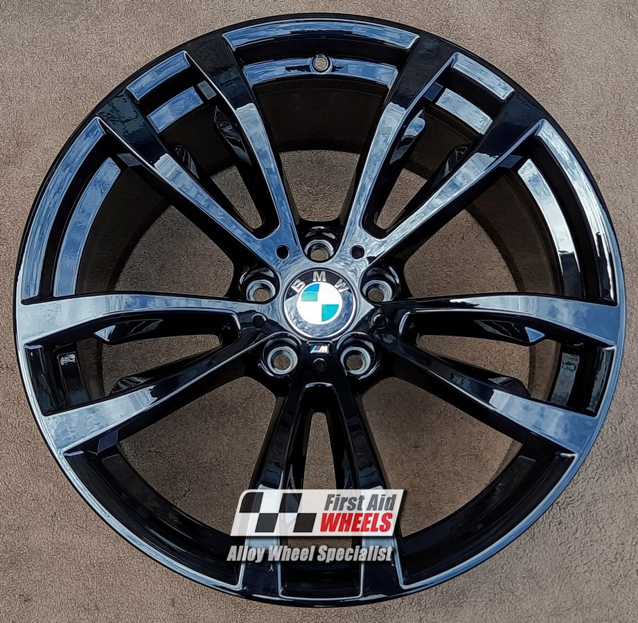 R448GB EXCHANGE SERVICE - BMW X5 F15 X6 F16 4x20" GENUINE STYLE 469M GLOSS BLACK ALLOY WHEELS