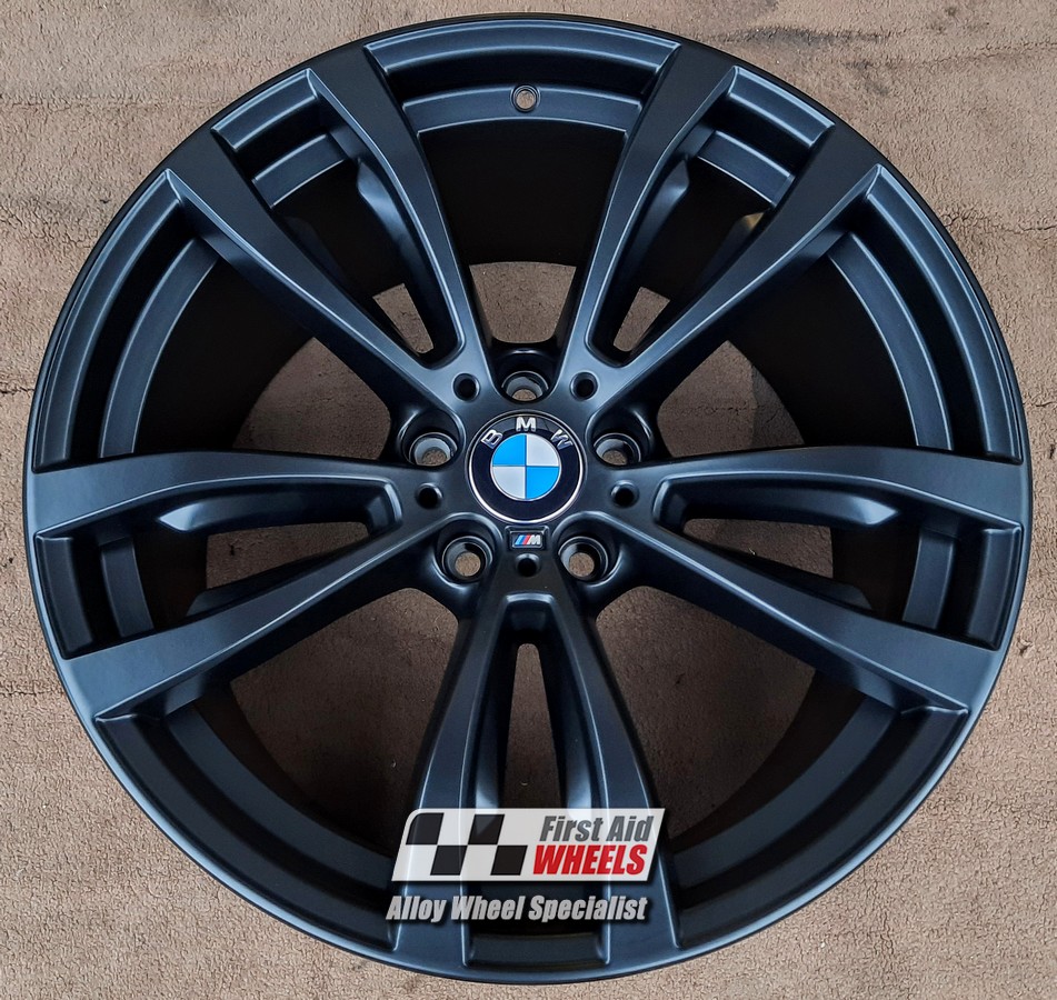 R448SB EXCHANGE SERVICE - BMW X5 F15 X6 F16 4x20" GENUINE STYLE 469M SATIN BLACK ALLOY WHEELS