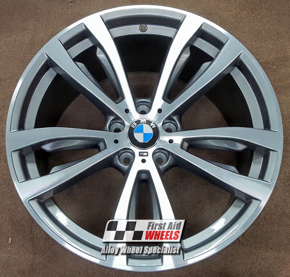 R448DFG EXCHANGE SERVICE - BMW X5 F15 X6 F16 4x20" GENUINE STYLE 469M FERRIC GREY DIAMOND CUT ALLOY WHEELS