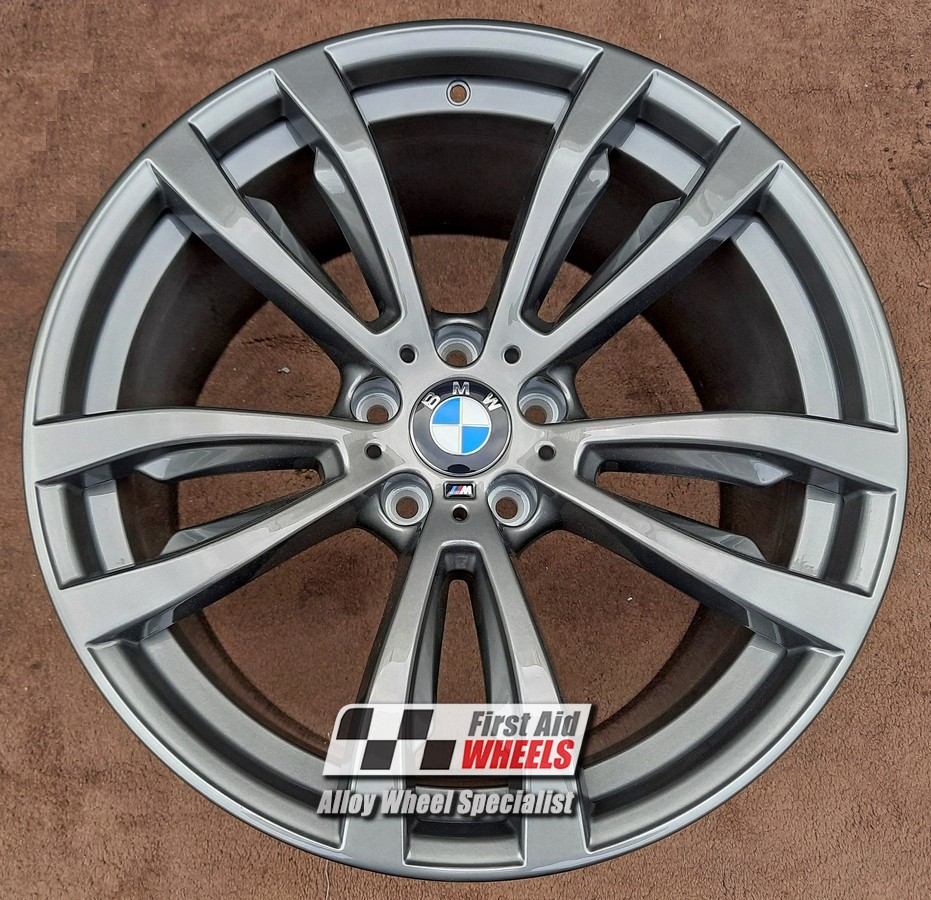 R448FG EXCHANGE SERVICE - BMW X5 F15 X6 F16 4x20" GENUINE STYLE 469M FERRIC GREY ALLOY WHEELS