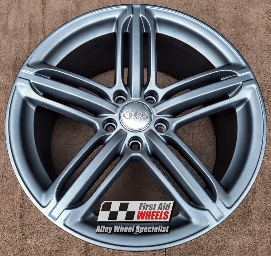 R444G EXCHANGE SERVICE - AUDI Q7 4x21" GENUINE SEGMENT AUDI CARBON GREY ALLOY WHEELS