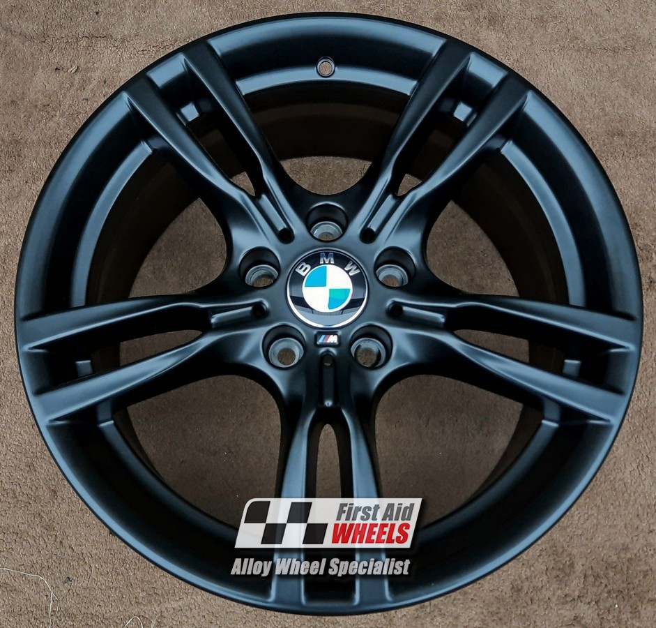 R421SB EXCHANGE SERVICE - BMW 3 / 4 SERIES 4x18" GENUINE 400M SATIN BLACK ALLOY WHEELS