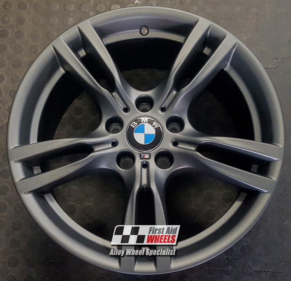 R421MA EXCHANGE SERVICE - BMW 3 / 4 SERIES 4x18" GENUINE 400M MATT ANTHRACITE ALLOY WHEELS