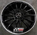 R412BGD EXCHANGE SERVICE - MERCEDES A B CLASS CLA 4x18" GENUINE AMG GLOSS BLACK DIAMOND RIM ALLOY WHEELS