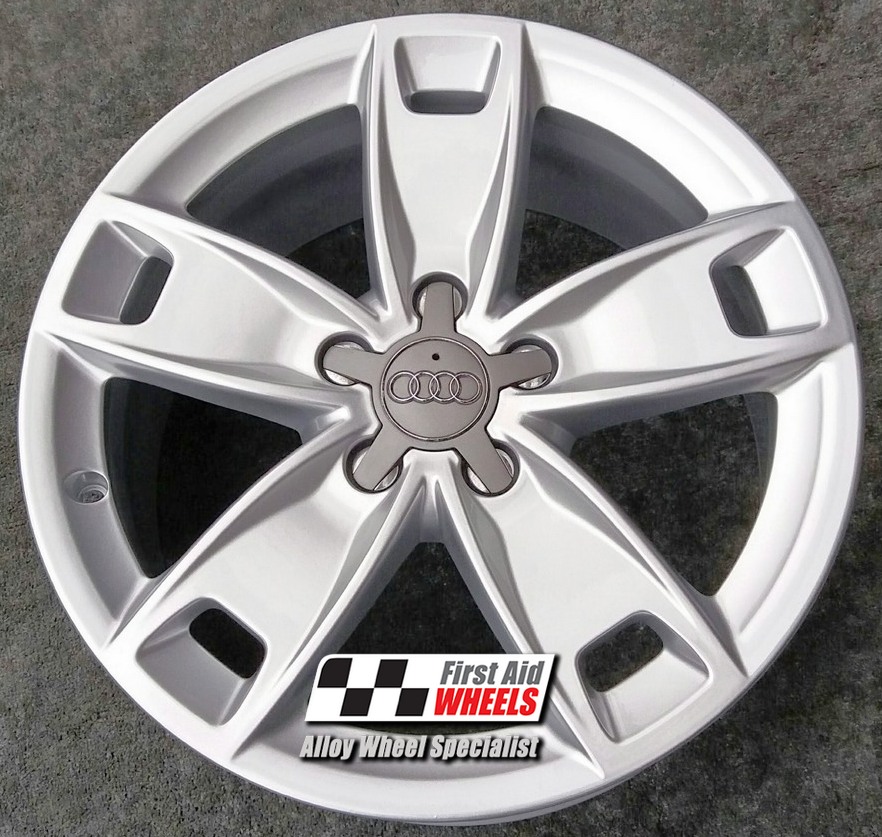 R403S EXCHANGE SERVICE - AUDI A3 4x17" GENUINE 5 SPOKE SILVER ALLOY WHEELS