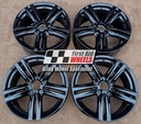 R400GB EXCHANGE SERVICE - BMW 1 2 SERIES 4x18" GENUINE STYLE 386M GLOSS BLACK ALLOY WHEELS