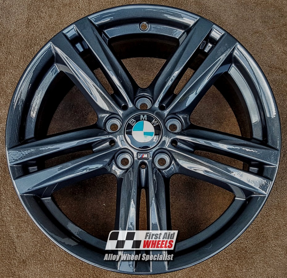 R400OG EXCHANGE SERVICE - BMW 1 2 SERIES 4x18" GENUINE STYLE 386M ORBIT GREY ALLOY WHEELS