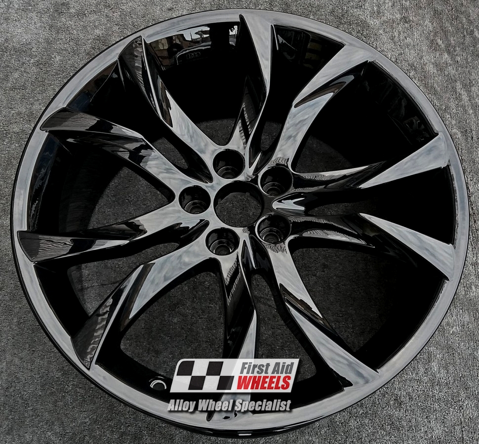 R393GB EXCHANGE SERVICE - PEUGEOT RCZ 4x19" GENUINE SORTILEGE GLOSS BLACK ALLOY WHEELS