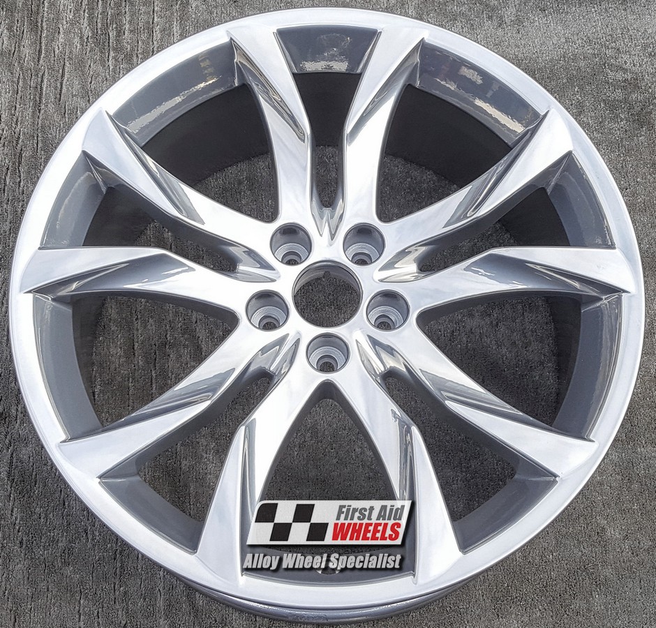 R393SC EXCHANGE SERVICE - PEUGEOT RCZ 4x19" GENUINE SORTILEGE SHADOW CHROME ALLOY WHEELS