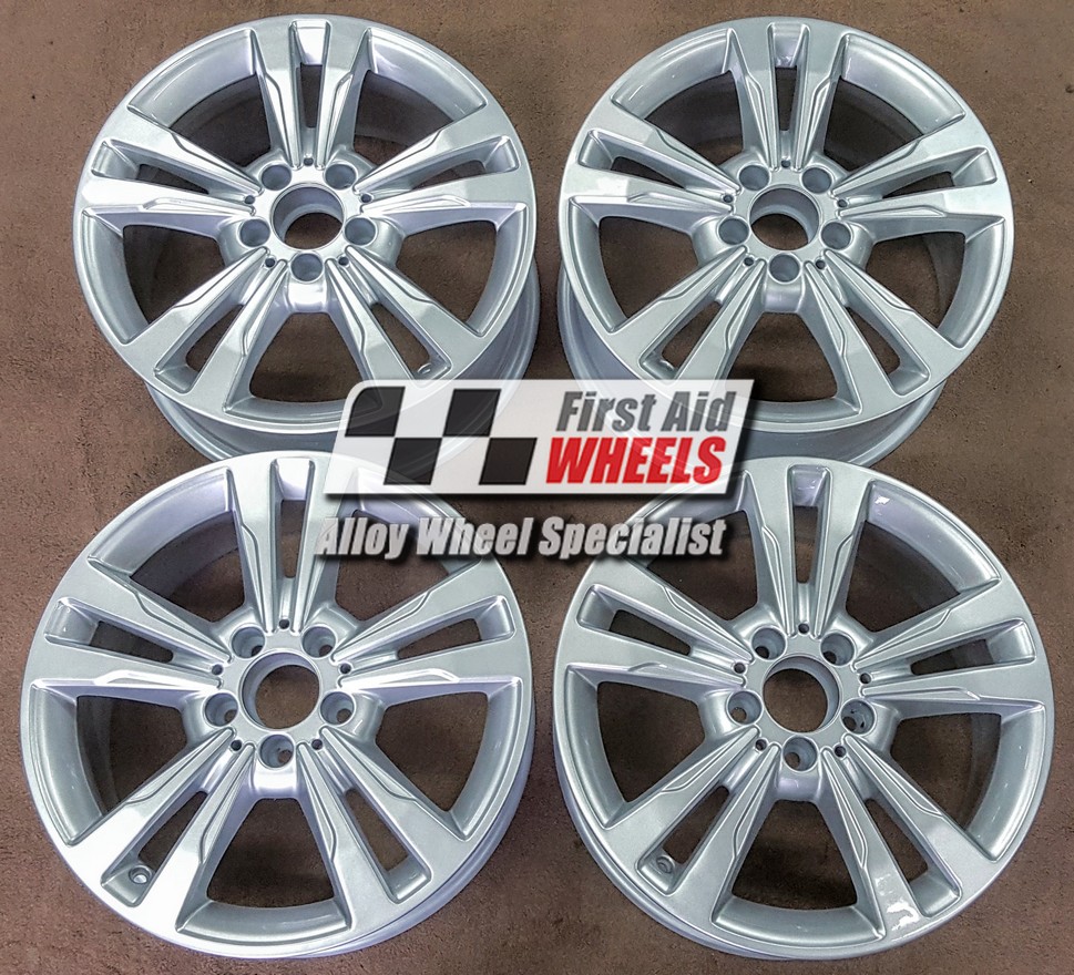 R392S EXCHANGE SERVICE - MERCEDES E CLASS W212 4x17" GENUINE SILVER ALLOY WHEELS