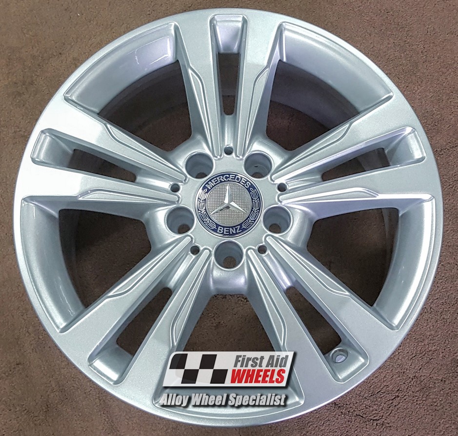 R392S EXCHANGE SERVICE - MERCEDES E CLASS W212 4x17" GENUINE SILVER ALLOY WHEELS