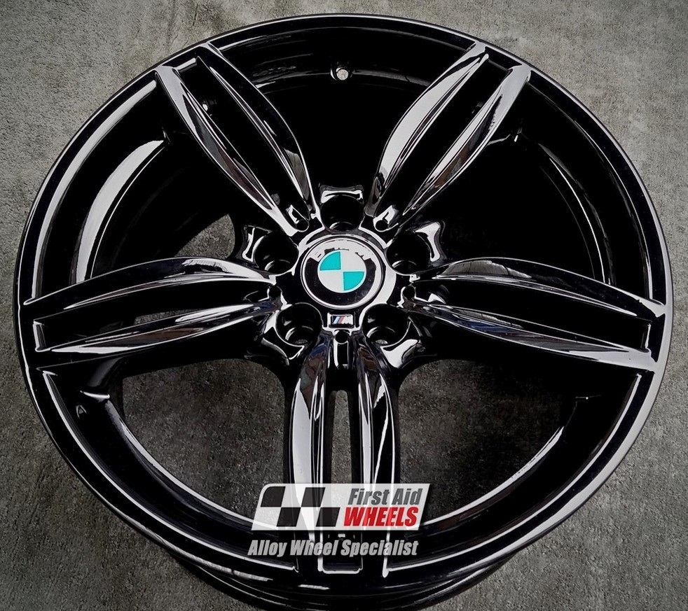 R379GB EXCHANGE SERVICE - BMW 5 6 SERIES 4x19" GENUINE STYLE 351M GLOSS BLACK ALLOY WHEELS