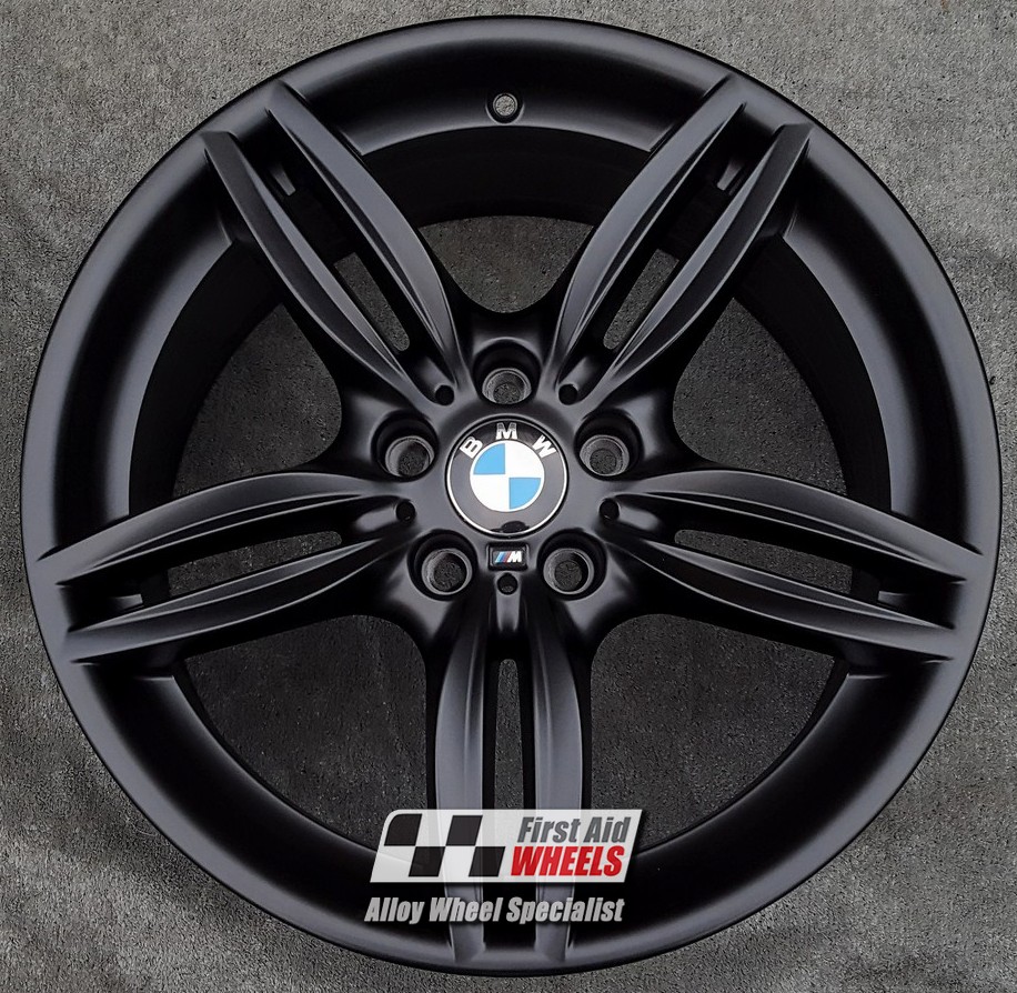 R379BS EXCHANGE SERVICE - BMW 5 6 SERIES 4x19" GENUINE STYLE 351M SATIN BLACK ALLOY WHEELS