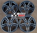 R379CG EXCHANGE SERVICE - BMW 5 6 SERIES 4x19" GENUINE STYLE 351M COARSE GRAPHITE ALLOY WHEELS