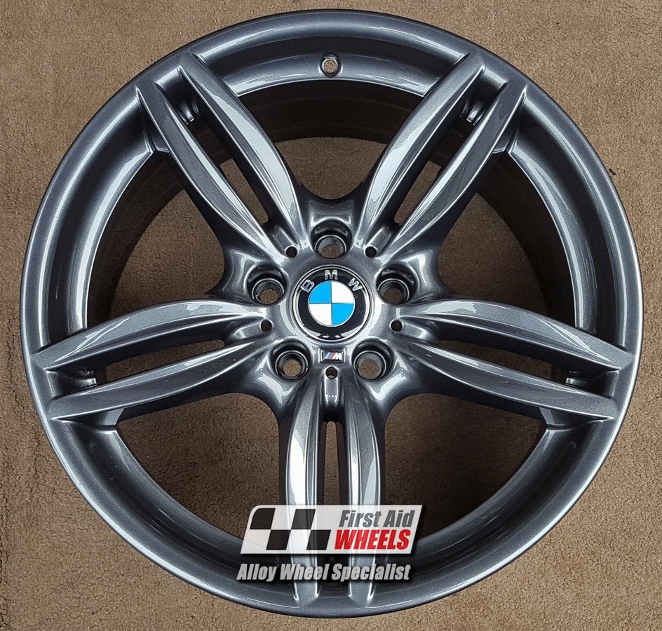 R379CG EXCHANGE SERVICE - BMW 5 6 SERIES 4x19" GENUINE STYLE 351M COARSE GRAPHITE ALLOY WHEELS