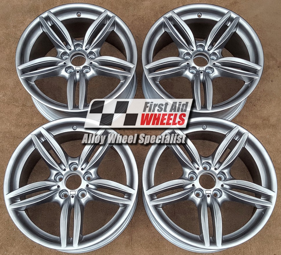 R379FG EXCHANGE SERVICE - BMW 5 6 SERIES 4x19" GENUINE STYLE 351M FERRIC GREY ALLOY WHEELS