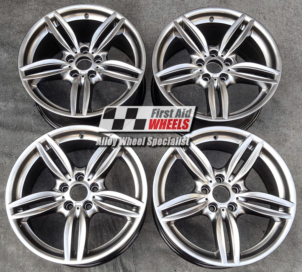 R379SC EXCHANGE SERVICE - BMW 5 6 SERIES 4x19" GENUINE STYLE 351M SHADOW CHROME ALLOY WHEELS