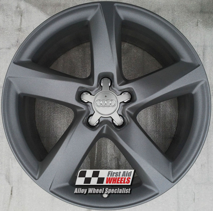 R372MA EXCHANGE SERVICE - AUDI A8 4H 4x19" GENUINE TWIST MATT ANTHRACITE ALLOY WHEELS