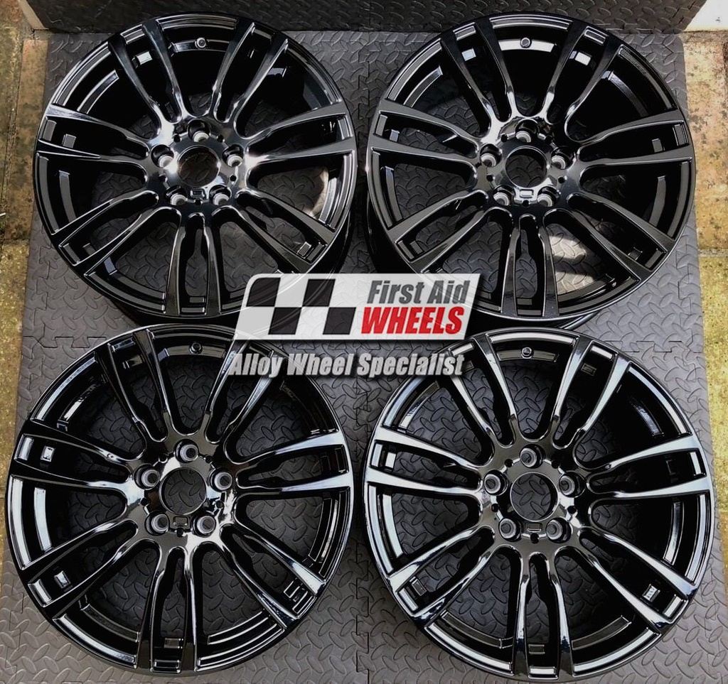 R354GB EXCHANGE SERVICE - BMW 3/4 SERIES 4x19" GENUINE STYLE 403M GLOSS BLACK ALLOY WHEELS